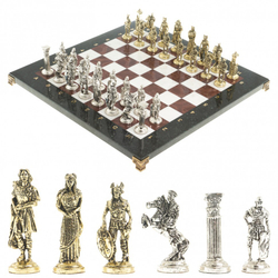 Шахматы "Галлы и Римляне" доска 40х40 см лемезит мрамор G 122641