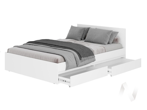 Кровать 1.4 КР-12 МС Симпл с основанием (белый)