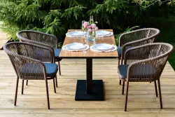 "Каффе Дабл" обеденная группа на 4 персоны, цвет "дуб"