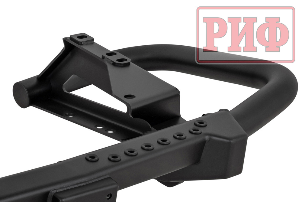 Бампер силовой задний Toyota Land Cruiser 200 2007-2015 c квадратом под фаркоп и калиткой, стандарт РИФ