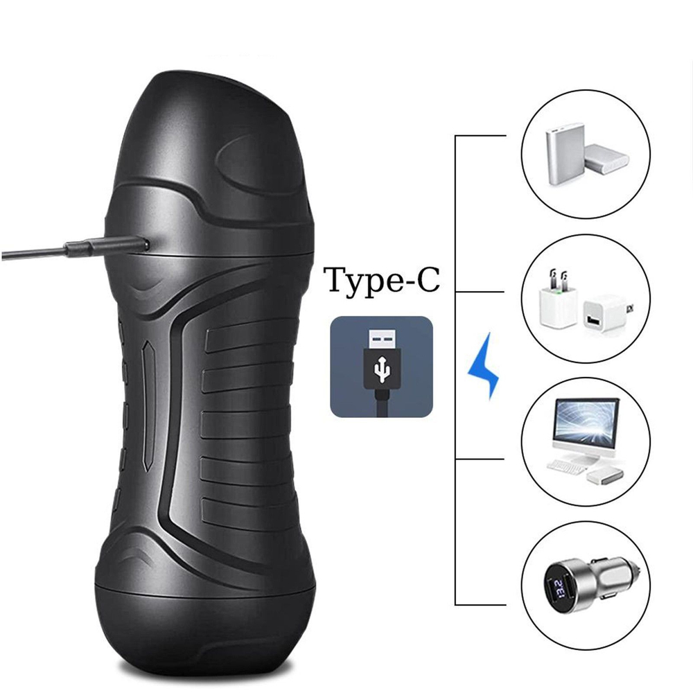 Черный вибромастурбатор с режимом всасывания «Оки-Чпоки»