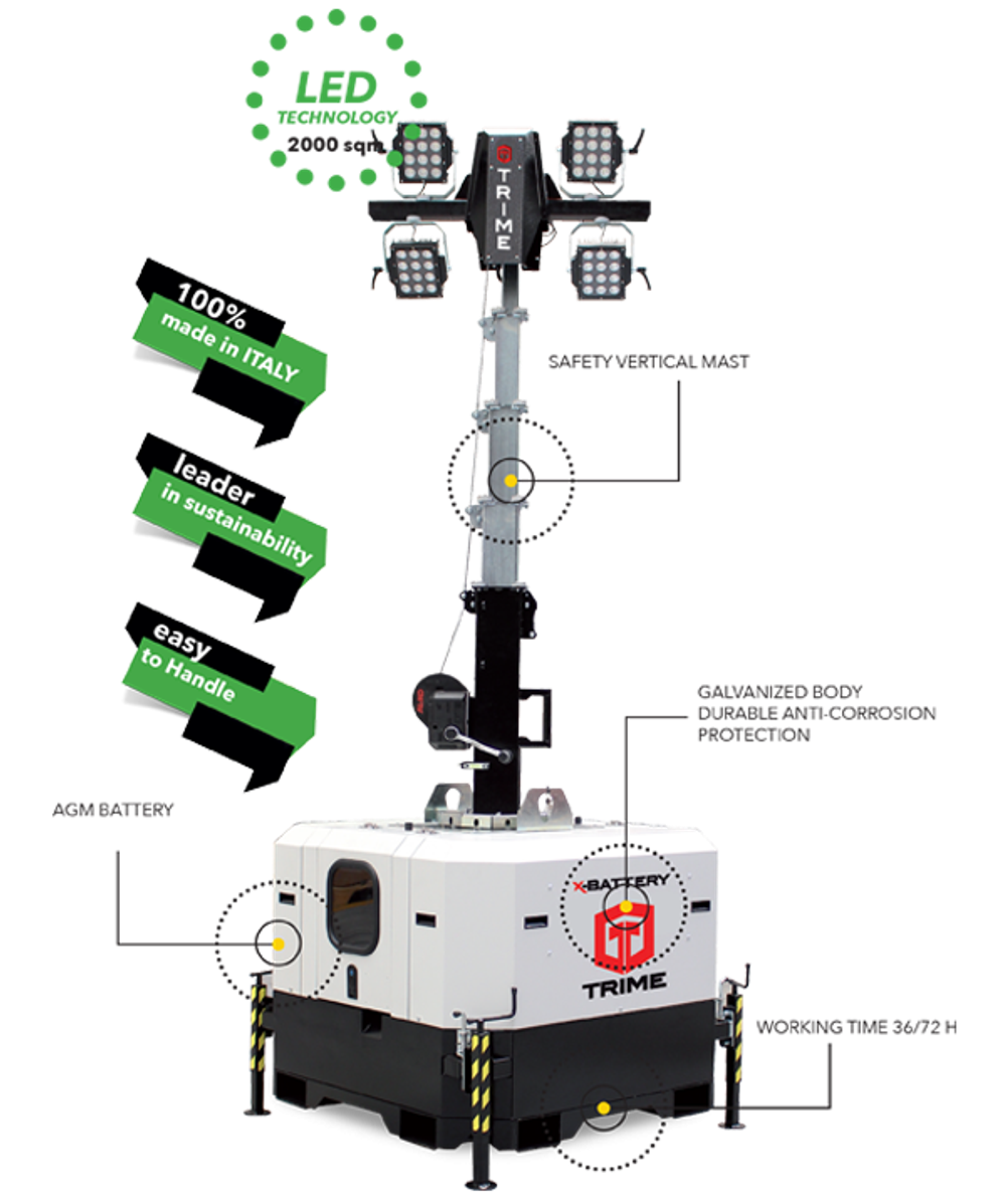 TRIME X-BATTERY аккумуляторная мачта освещения