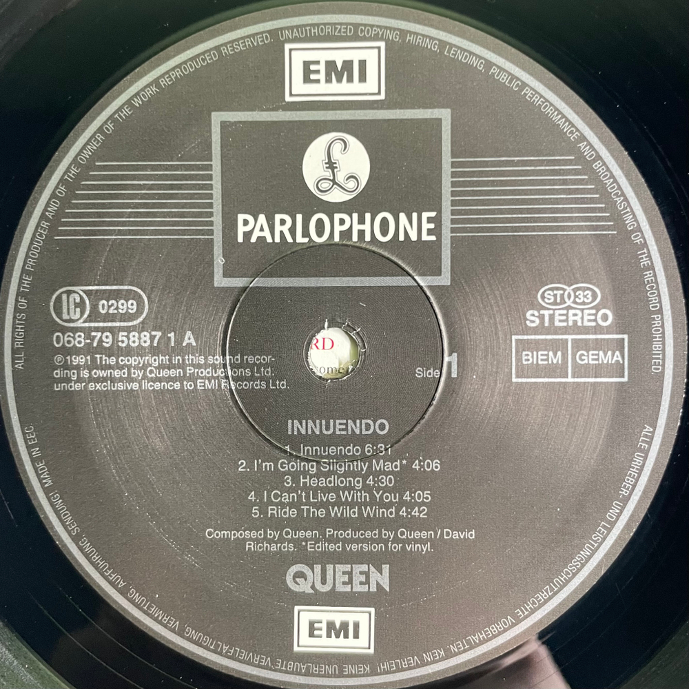 Queen ‎– Innuendo (Европа 1991г.)