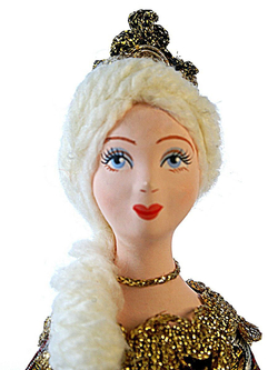 Кукла-шкатулка фарфоровая коллекционная Дама в костюме 18 века