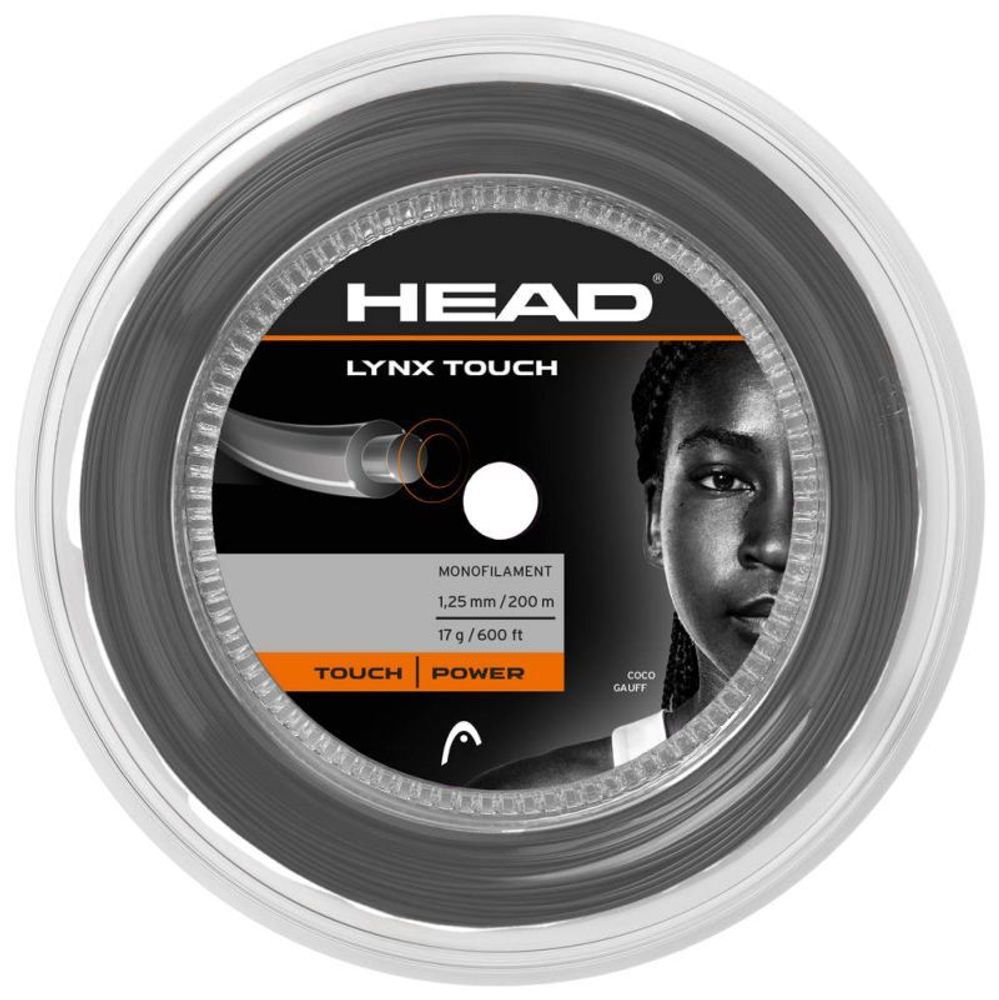 Теннисные струны Head LYNX TOUCH (200 m) - transparent black