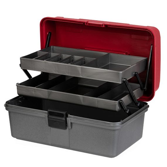 Ящик рыболова Helios двухполочный красный