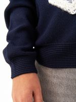 Кардиган для девочки AT1118 синий-белый