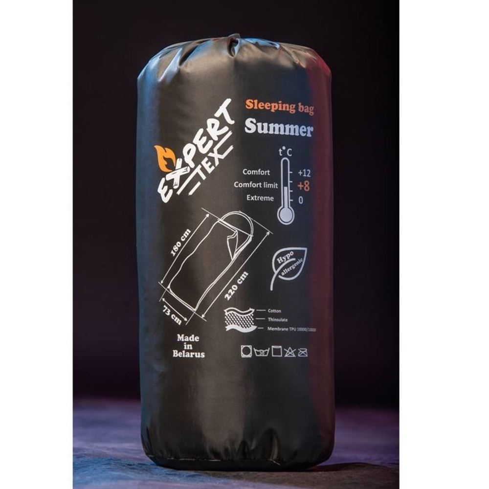 СПАЛЬНЫЙ МЕШОК-ОДЕЯЛО SUMMER EXPERT-TEX +8 comfort limit