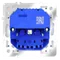 Розетка встраиваемая VOLTUM S70 с заземлением и защитными шторками, 16А, с USB, A+A, (кашемир)
