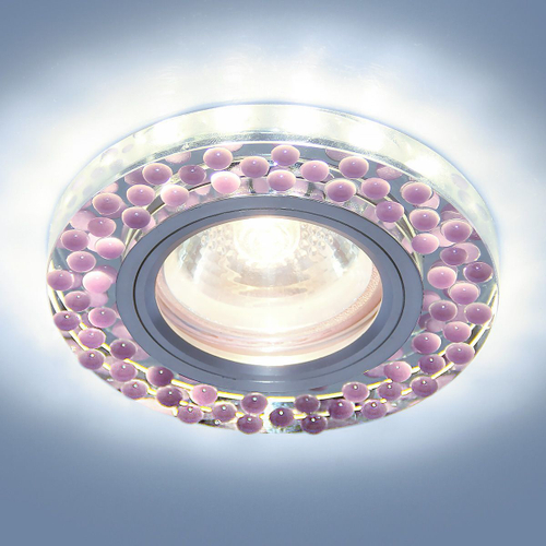 Встраиваемый точечный светильник с LED подсветкой 2194 MR16 SL/VL зеркальный/фиолетовый