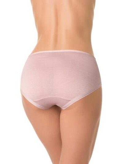 Хлопковые трусики-шорты со средней посадкой (Размер: XL) (Цвет: бежевый)