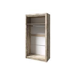 Шкаф двухстворчатый для одежды Ривьера, Дуб Юкон, Бетон темный