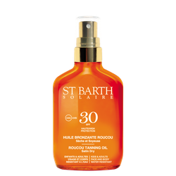 LIGNE ST BARTH ROUCOU TANNING OIL SATIN DRY HIGH PROTECTION SPF30 100 мл. Сухое масло помадного дерева SPF 30