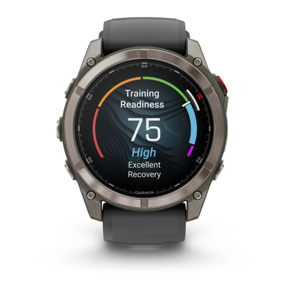 GARMIN Fenix 8 Pro 51mm Amoled Sapphire Lens Tinanium With Graphite/Black Silicone Band