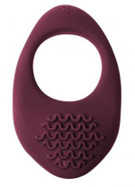 Бордовое эрекционное виброкольцо Pure Passion Moonshine