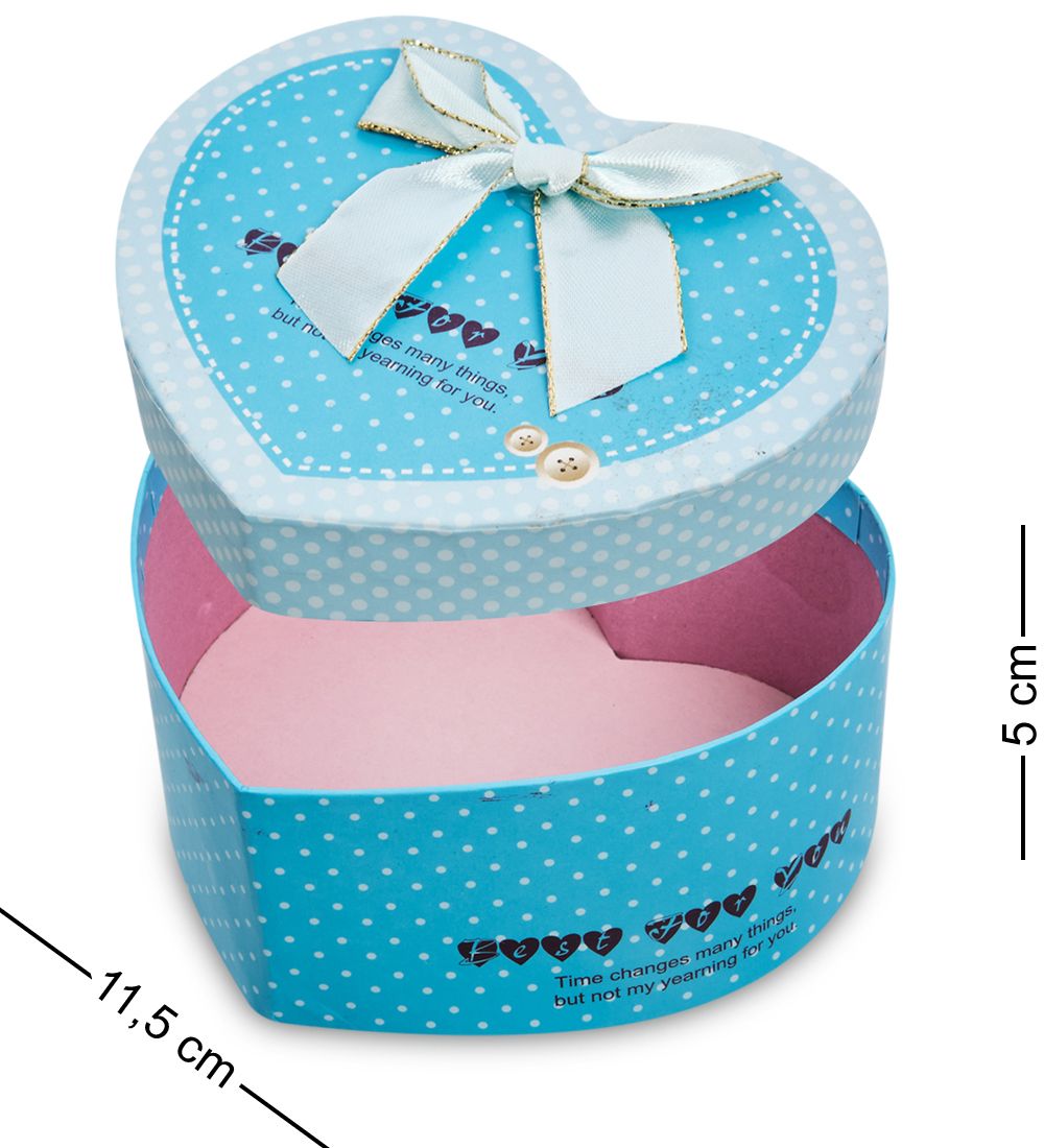WG-89-D Коробка подарочная «Сердце» цв.голуб