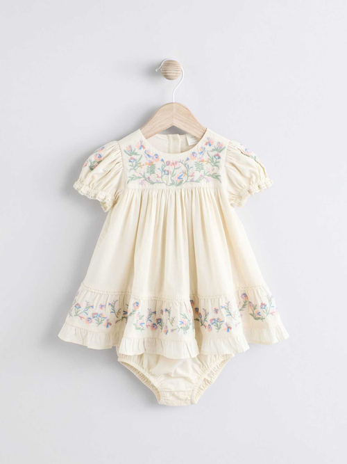 Платье и трусики в комплекте для девочки Next E65-162, Молочный