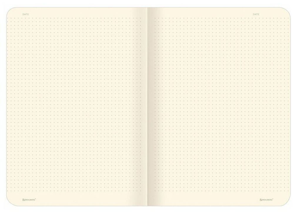 Тетради 40 л. в точку обложка SoftTouch, НАБОР 3 шт., бежевая бумага 70 г/м2, сшивка, А5 (147х210 мм), MASTERPIECE, BRAUBERG, 403802