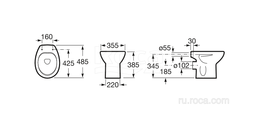 Чаша Roca Victoria напольная 344397000