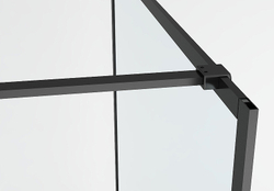 Душевая перегородка Abber AG60120B 120x200 профиль Черный стекло прозрачное