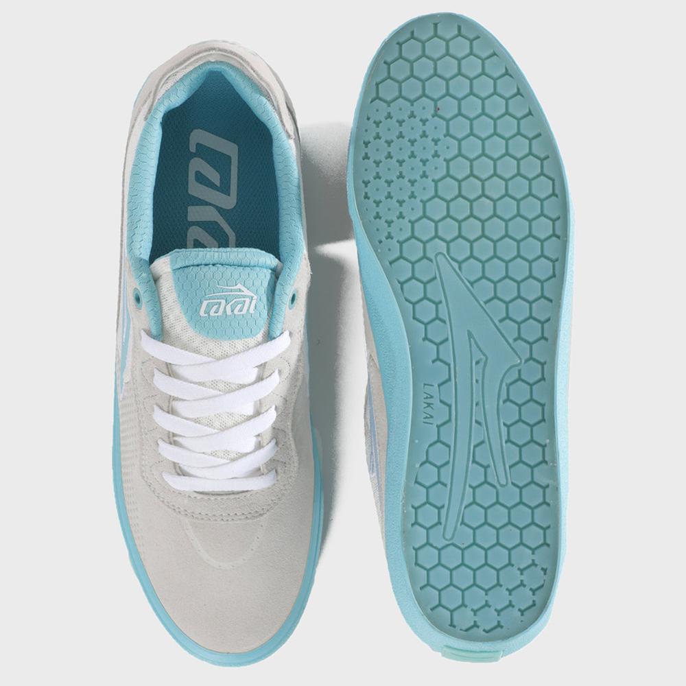Кеды Lakai Essex Elite: White Suede Aqua (Q4-25)