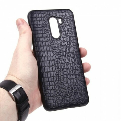 Панель из экокожи Рептилия для Xiaomi Pocophone F1, 010027 Красный