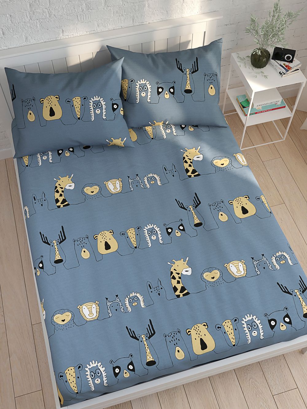 Простынь на резинке Сказка "Оттава" 180х200 см, перкаль