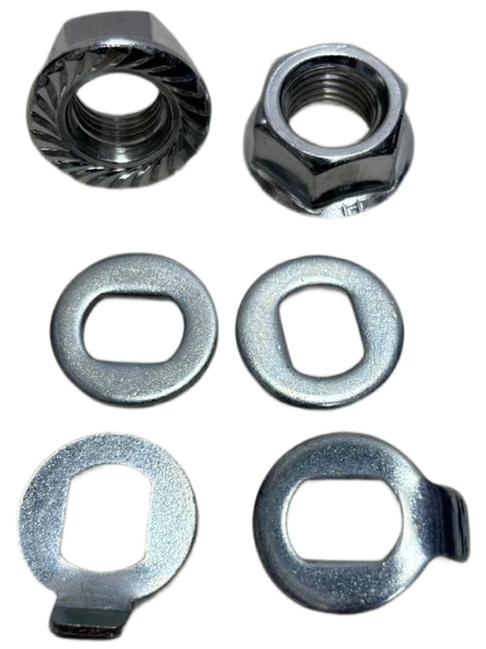 Гайки, шайбы М14x1,5 ( под ключ 21) мотор колеса электровелосипеда Monster, Колхозник (комплект)