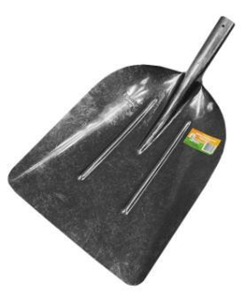 Лопата  снегоуборочная  355х445х570 мм   Рельс. сталь  Урожайная сотка  б/чер. S502-5 /О0952