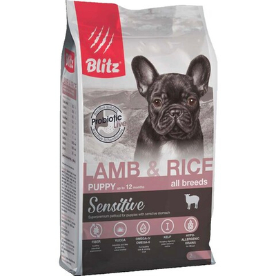 Blitz Sensitive корм для щенков с ягненком и рисом (Puppy Lamb&Rice)