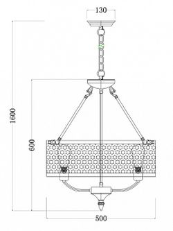 Подвесной светильник Freya Conte FR4166-PL-05C-BL