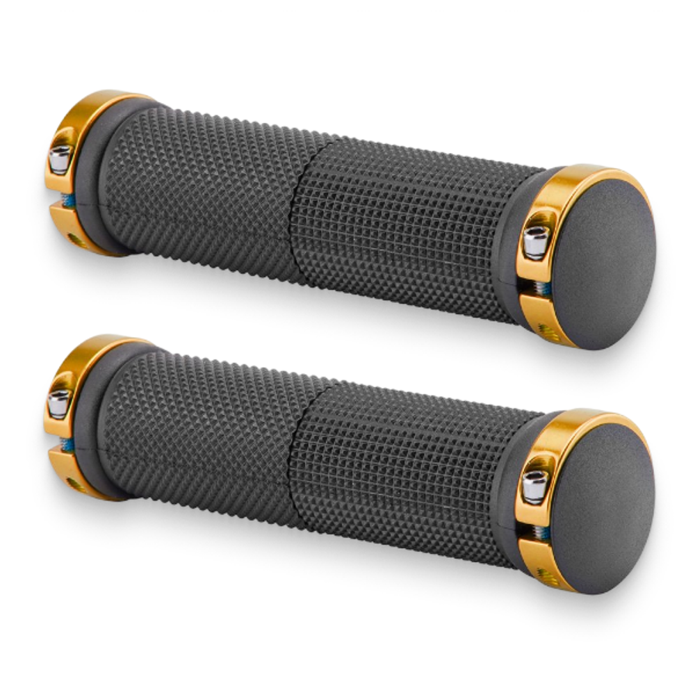 Грипсы XH-G59BL,130 mm черно-золотистые/150220