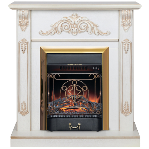Каминокомплект Real Flame Anita WT с очагом Majestic Lux Brass