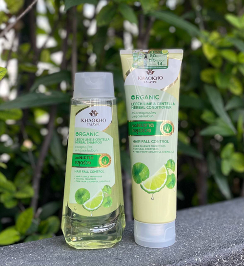 Кондиционер для волос Кафрский лайм и Центелла Leech Lime & Centella Herbal Conditioner Khaokho Thalaypu