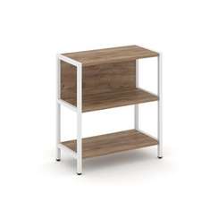 Shelf System Односекционный стеллаж двухярусный SN.STM-211 Дуб Табак/Металл Белый 810*400*879