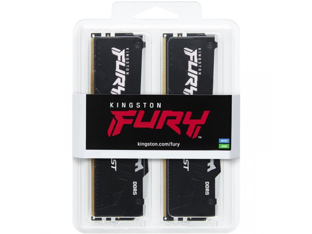 Оперативная память Kingston Fury KF552C40BBAK2-32, DDR5 2х 32ГБ 6200 МГц, DIMM, RTL