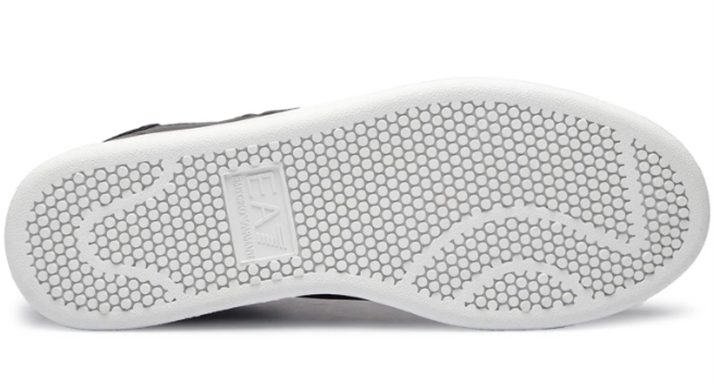 Мужские кроссовки EA7 Unisex Leather Sneaker - black