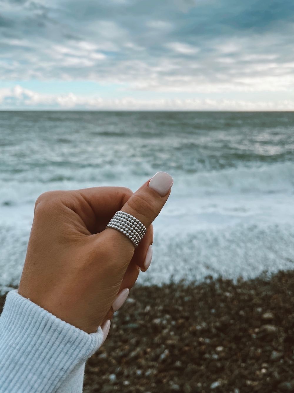 Кольцо Bubble широкое