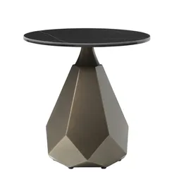 Журнальный столик Sharp Ø50х51 см, черная керамика