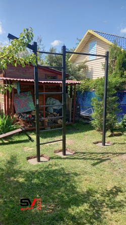 Монтаж уличной шведской стенки Sv Sport (3 вертикальных столба)