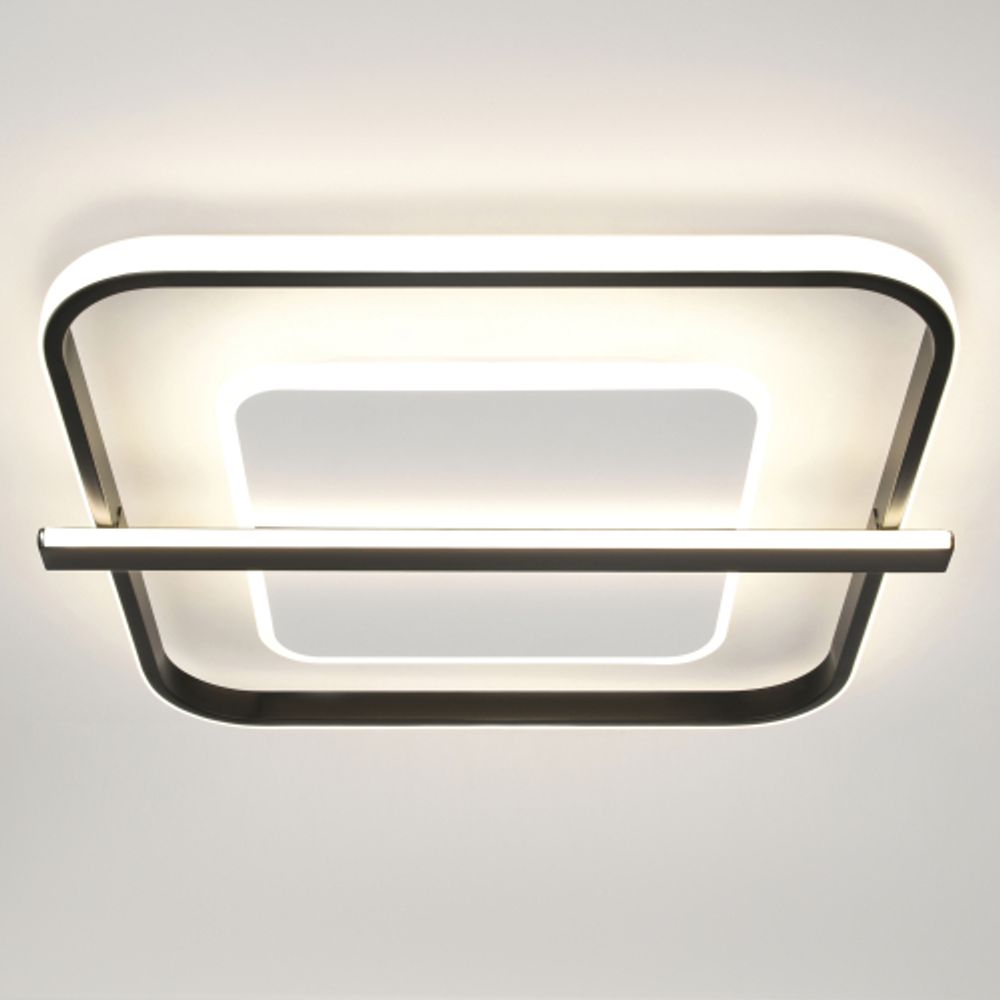 Светильник потолочный светодиодный ЭРА Модерн Franco CLL-1-107W 3K-6K RC BK с ДУ черный