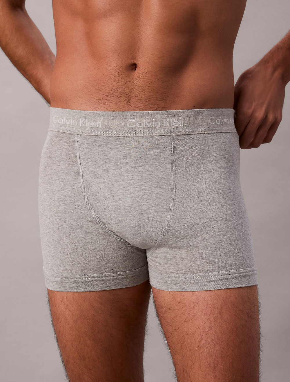 Мужские трусы боксеры-транки Calvin Klein Cotton Stretch 5-Pack Trunk Black / White / Grey Heather