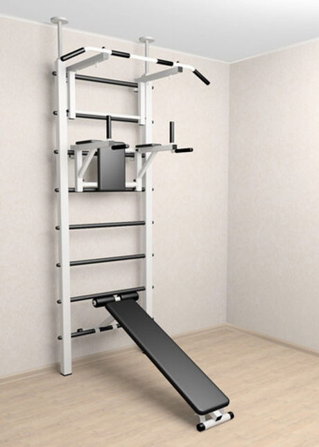 Шведская стенка Sv Sport враспор (Турник стандарт/Брусья/Скамья)