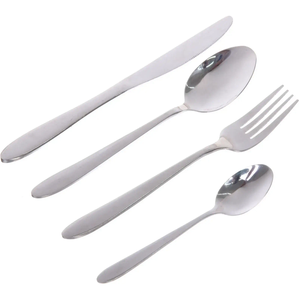 Набор столовых приборов «SANLI» 24шт (6ножей, 6вилок, 6ст.ложек, 6ч.ложек), классика,цвет серебро