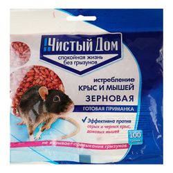 Зерно  от грызунов Чистый дом 100г