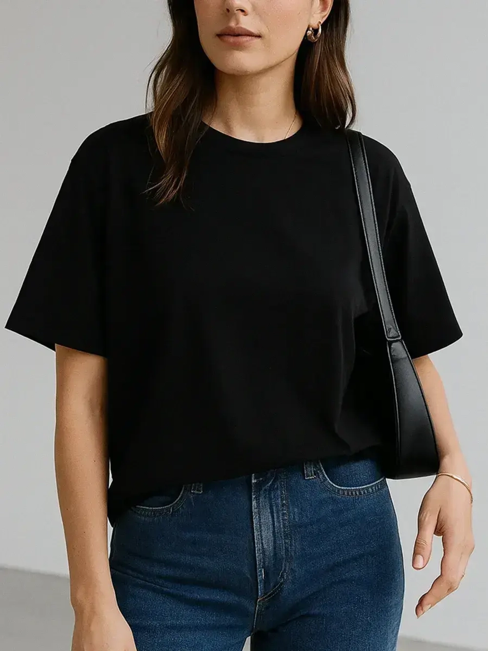 Футболка оверсайз базовая однотонная