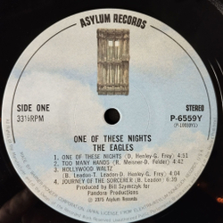 Винтажная виниловая пластинка LP Eagles One Of These Nights (Japan 1981) (Obi) Too Many Hands P-6559Y