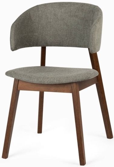 Стул Lolly деревянный и серая ткань