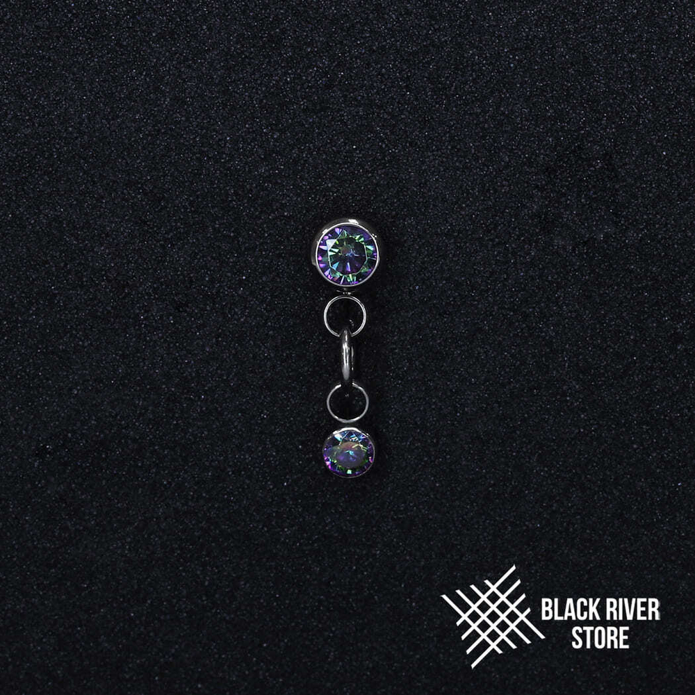 Pendant HM Double Round Mystic Topaz