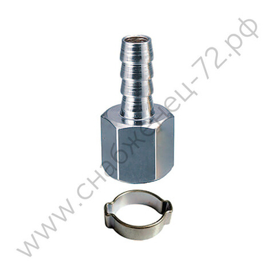 FUBAG Переходник 1/4 дюйма F на елочку 10мм с обжимным кольцом 15Х18мм